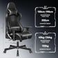 OneGame Gaming Chair Ergonomic, Racing Style PU Leather Game Chair, Adjustable Backrest Swivel Ergonomic Gamer Chair with Lumbar Support, Black