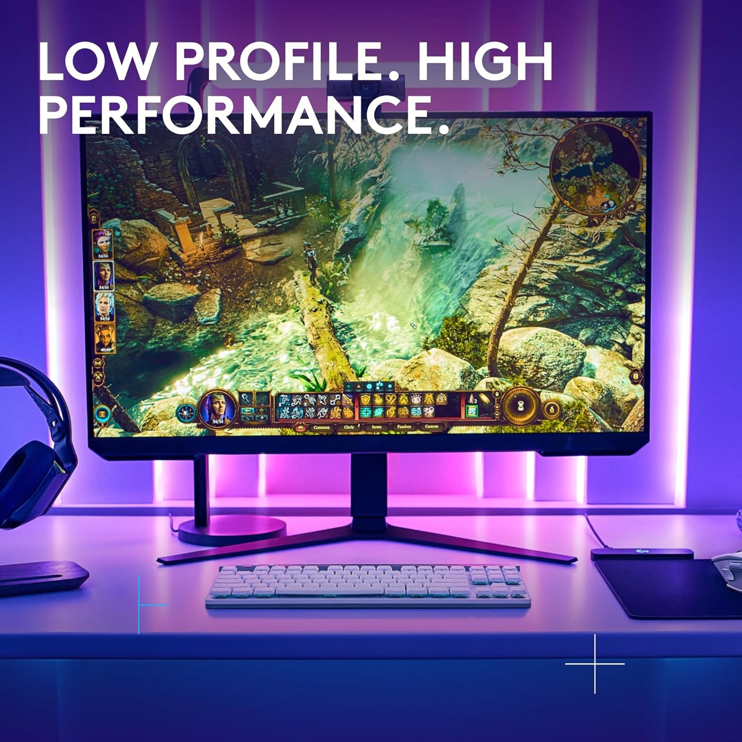 Logitech - G515 LIGHTSPEED TKL Wireless Mechanical Tactile (Brown) Switch Gaming Keyboard with LIGHTSYNC RGB - White.
