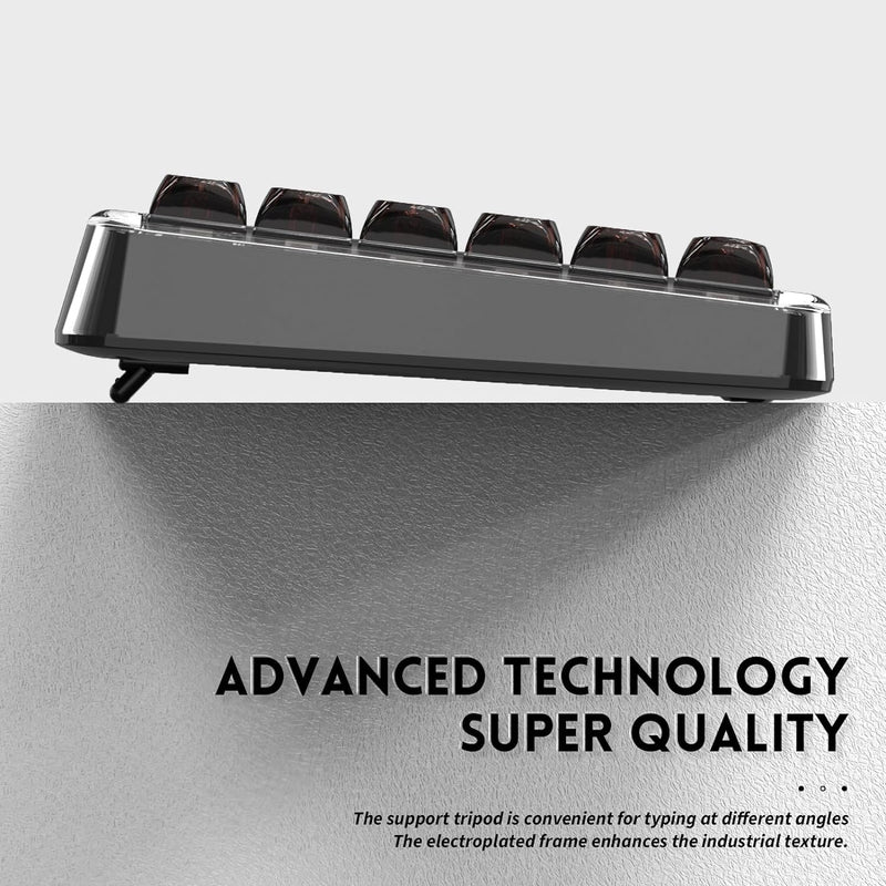 ATTACK SHARK K75 Transparent Mechanical Keyboard-Black