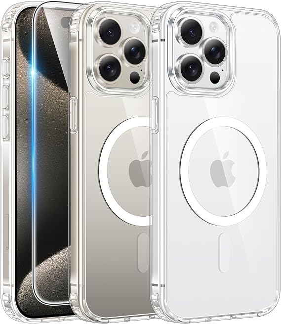 Magnetic for iPhone 15 Pro Case, Clear