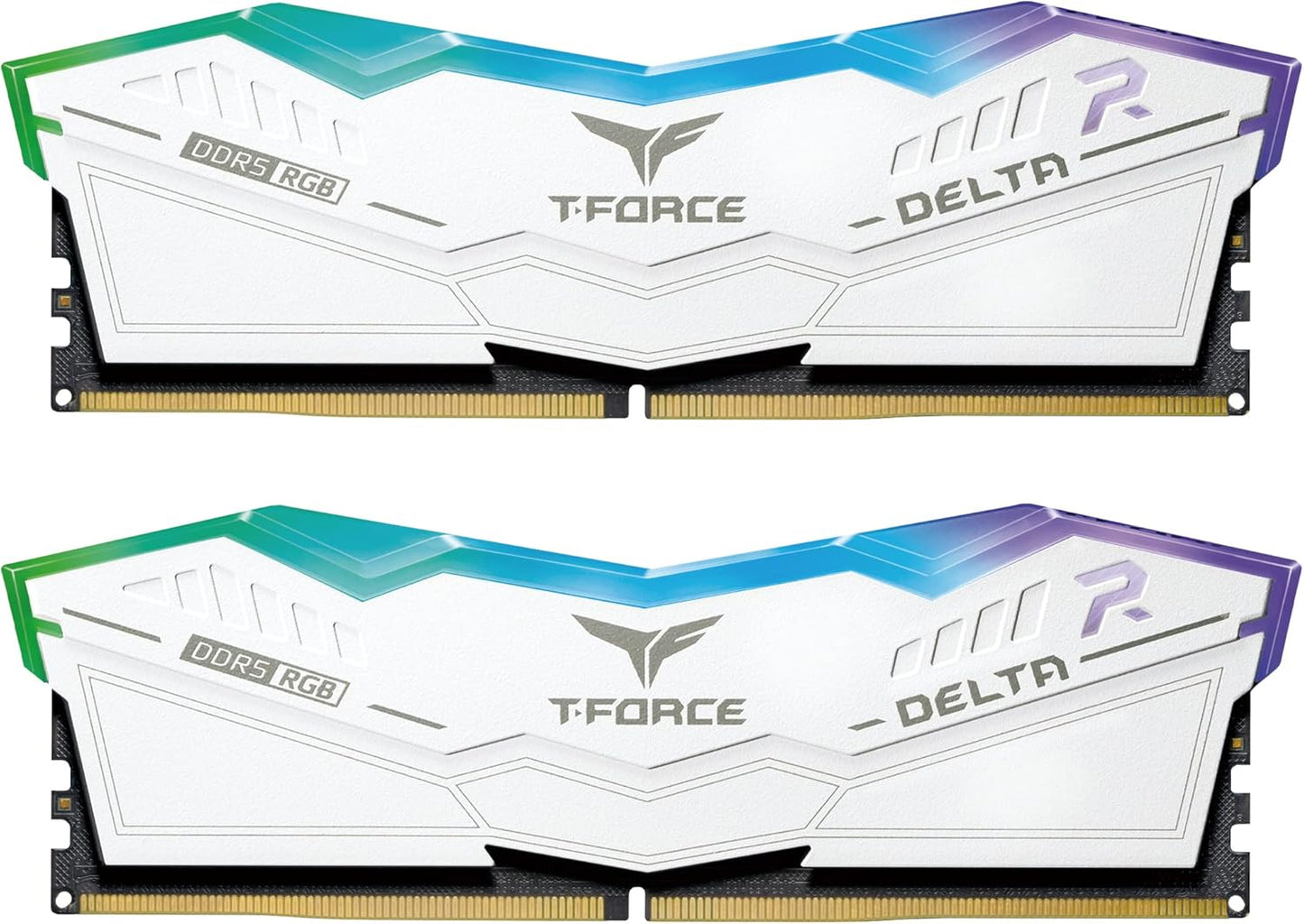 TEAMGROUP T-Force Delta RGB DDR5 Ram 32GB (2x16GB) 6200MHz PC5-49600 CL38 Desktop Memory Module Ram for 600 700 Series Chipset XMP 3.0 Ready White FF4D532G6200HC38ADC01-GC