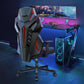 OneGame Video Gaming Chair, Breathable Computer Racing Style Swivel Chair, Adjustable Backrest, Ergonomic Gamer Desk Chair with Lumbar Support, Black Red