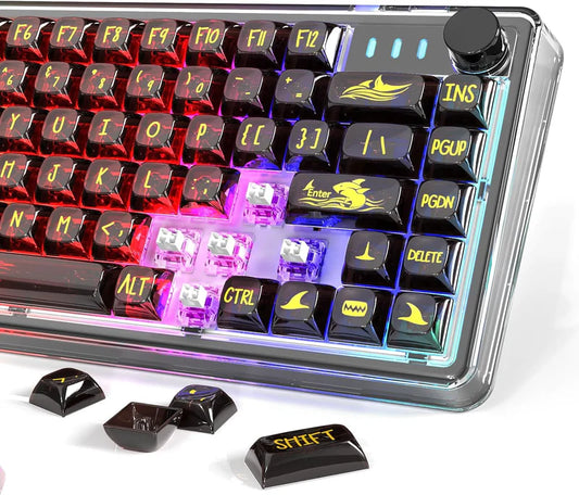 ATTACK SHARK K75 Transparent Mechanical Keyboard-Black