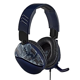 Turtle Beach Recon 70 Multiplatform Gaming Headset for Xbox Series X| S, Xbox One, PS5, PS4, PlayStation, Nintendo Switch, Mobile, & PC with 3.5mm-Flip-to-Mute Mic, 40mm Speakers-Blue Camo