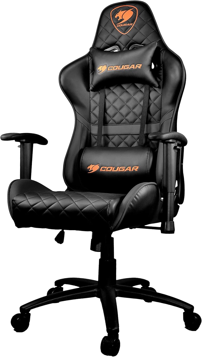 Cougar Armour One Gaming Chair with Reclining and Height Adjustment, Black