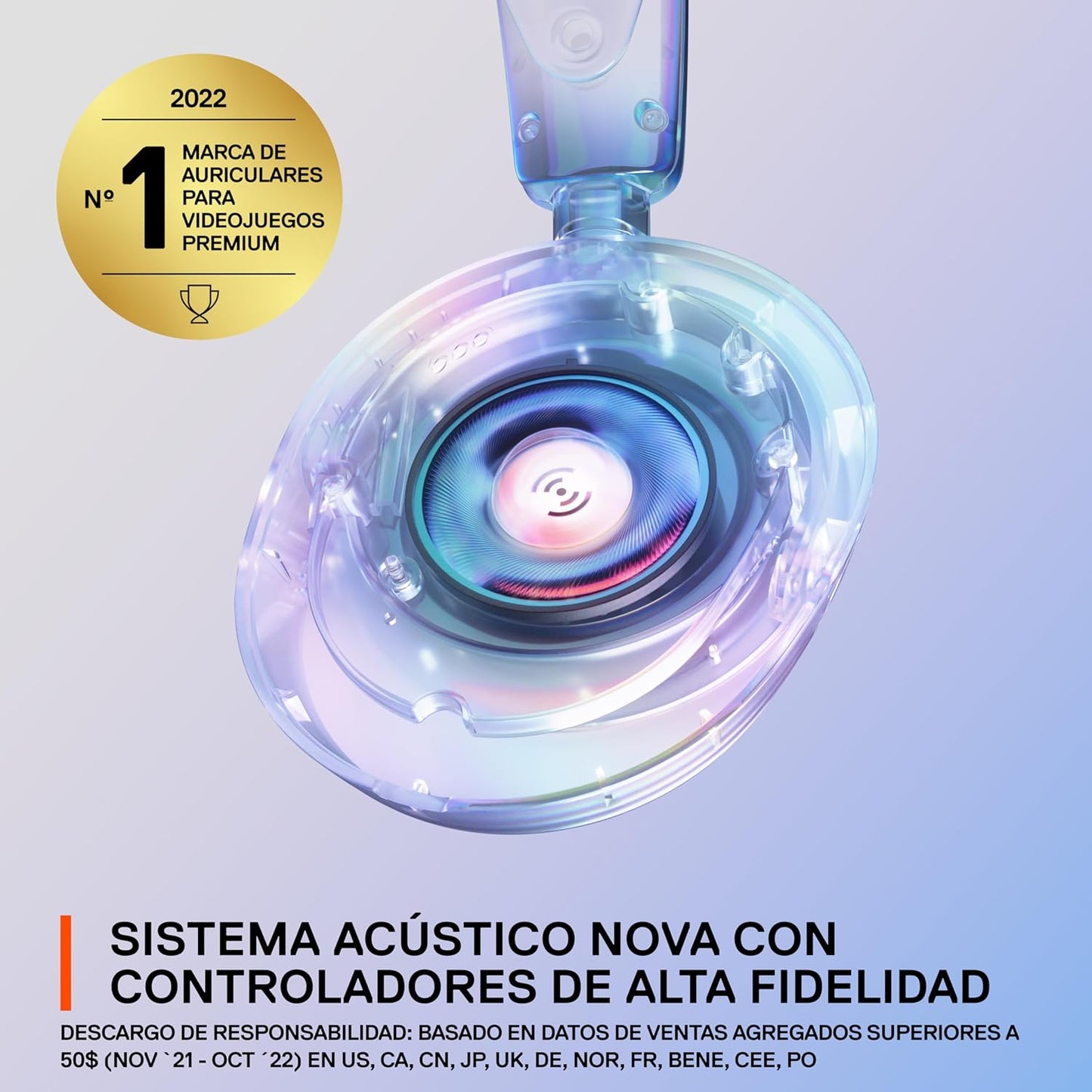 SteelSeries Arctis Nova 1 Multi-System Gaming Headset — Hi-Fi Drivers — 360° Spatial Audio — Comfort Design — Durable — Ultra Lightweight — Noise-Cancelling Mic — PC, PS5/PS4, Switch, Xbox - White