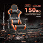 OneGame Gaming Chair, High Back Computer Leather Game Chair 155°Adjustable Backrest Swivel Ergonomic Office Gamer Chair with Lumbar Support-Orange& Black