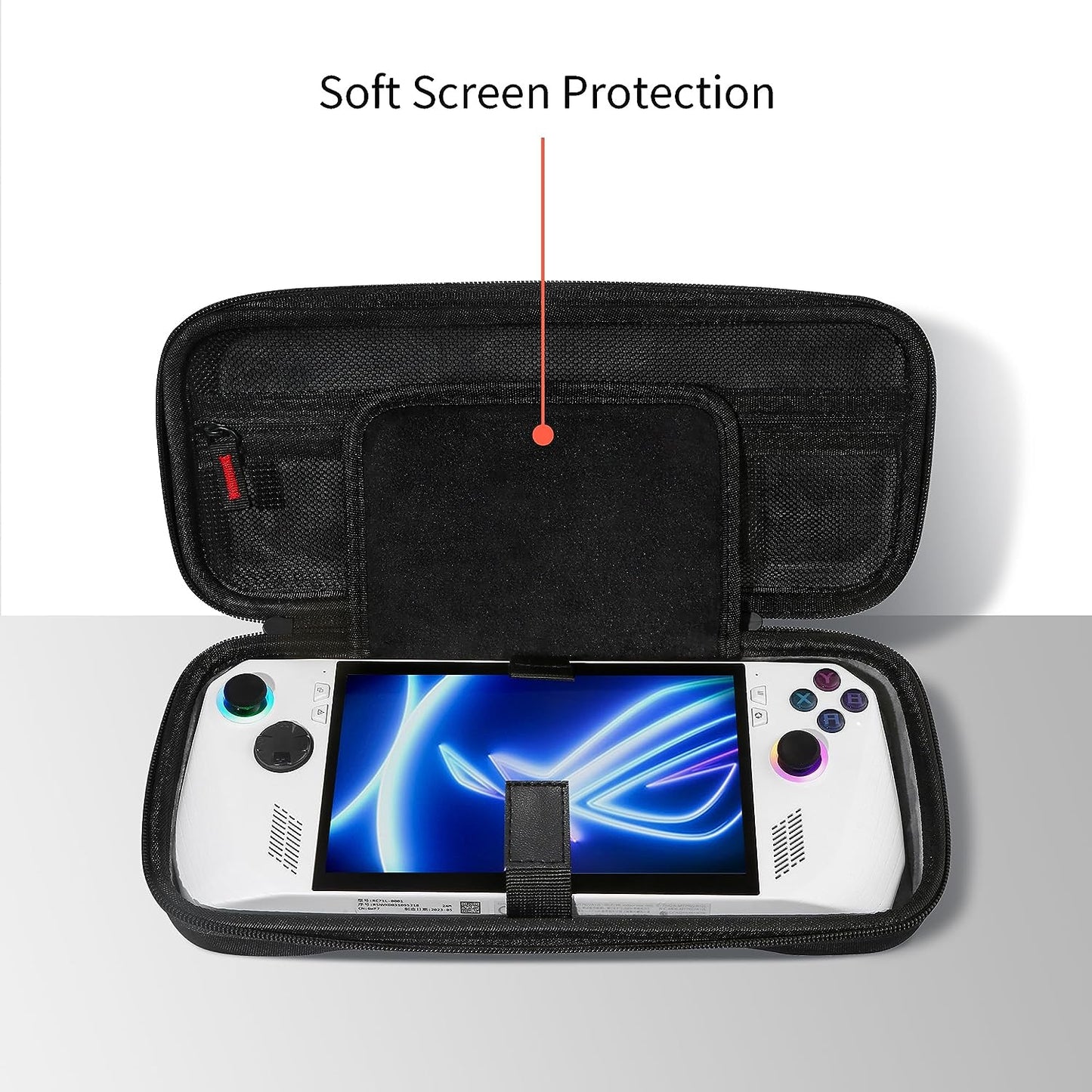Carrying Case for ROG Ally - Portable Hard Shell Carrying Case for ROG Ally Gaming Handheld - Double Pocket/Button Protection/Large Capacity