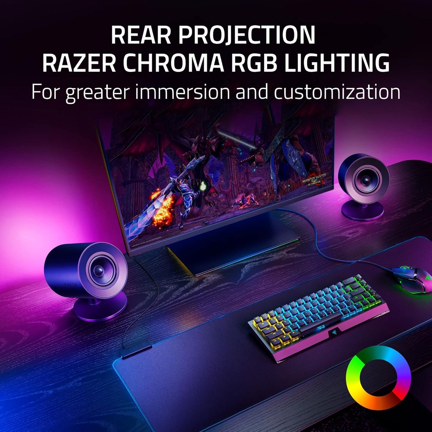 Razer Nommo V2 - Full-Range 2.1 PC Gaming Speakers with Wired Subwoofer