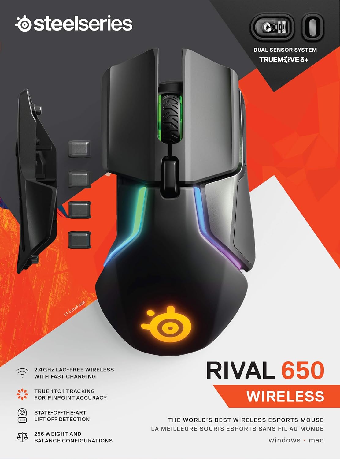 SteelSeries Rival 650 Quantum Wireless Gaming Mouse