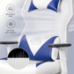OneGame Ergonomic Gaming Chair – Racing Style PC Chair with Lumbar Support & Adjustable Backrest, White & Blue