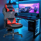 OneGame Video Gaming Chair, Breathable Computer Racing Style Swivel Chair, Adjustable Backrest, Ergonomic Gamer Desk Chair with Lumbar Support, Black Red