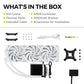 Tryx Panorama ARGB 360 Liquid CPU Cooler, 6.5" AMOLED L-Shaped Display SETEK 8th Generation V2 Water Pump - White -L-P360A-AS3M-G0W