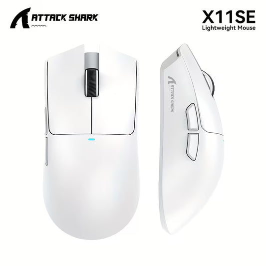 ATTACK SHARK X11SE Lightweight Wireless Gaming Mouse, 59g Tri-Mode BT/2.4G Wireless/Wired Gaming Mouse, PixArt PAW3311 Gaming Sensor, 22000 DP, Office Mice for PC/Xbox/Win/Mac Black