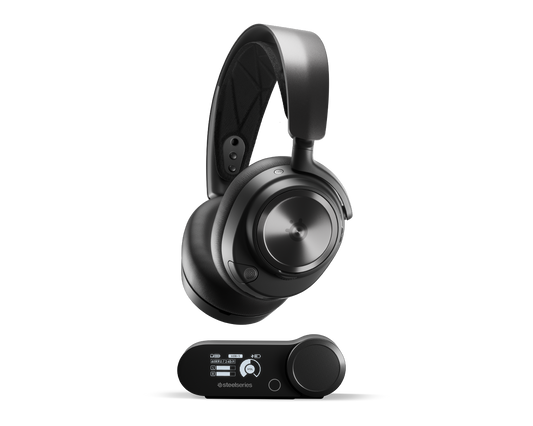 SteelSeries Arctis Nova Pro Wireless Multi-System Gaming Headset - Premium Hi-Fi Drivers - Active Noise Cancellation - Infinity Power System - Stealth Retractable Mic - PC, PS5/PS4, Switch, Mobile