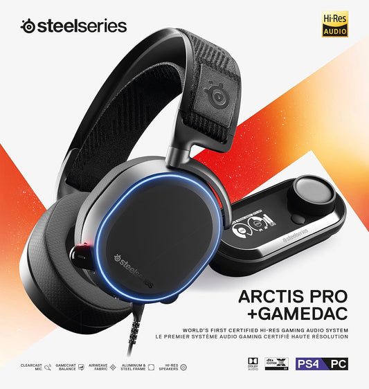SteelSeries Arctis Pro + GameDAC Wired Gaming Headset-black