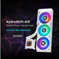 Lian-Li HydroShift LCD 360R AIO Liquid CPU Cooler, 360mm Radiator, 2.88" IPS Display, 3800 RPM Pump Speed, 2400 RPM Fan Speed, 79.9 CFM Airflow, FBD Bearing Type, White.