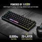 Corsair K65 RGB MINI 60% Mechanical Gaming Keyboard - Cherry MX Brown Mechanical Keyswitches - Customizable Per-Key RGB Backlighting - Detachable USB Type-C Cable - QWERTY NA Layout - Black