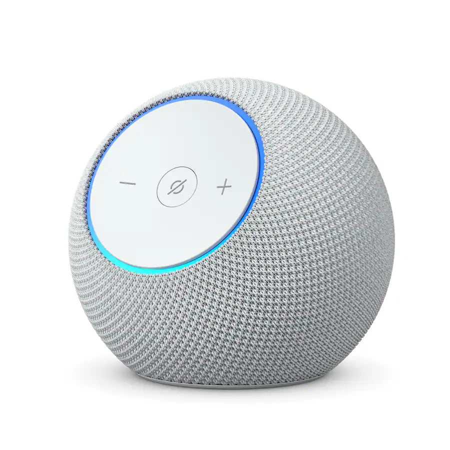 Amazon Echo Dot Max (Newest Model) – Alexa Smart Speaker with Room-Filling Sound, 3x Bass, Built-in Smart Home Hub & Alexa+ (Glacier White)