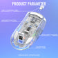 ATTACK SHARK X2 PRO Wireless Semi-Transparent Black Gaming Mouse with RGB Magnetic Charging Dock,Tri-Mode (BT/2.4G/Wired)-White