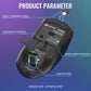 ATTACK SHARK X2 PRO Wireless Semi-Transparent Black Gaming Mouse with RGB Magnetic Charging Dock,Tri-Mode (BT/2.4G/Wired)-Black