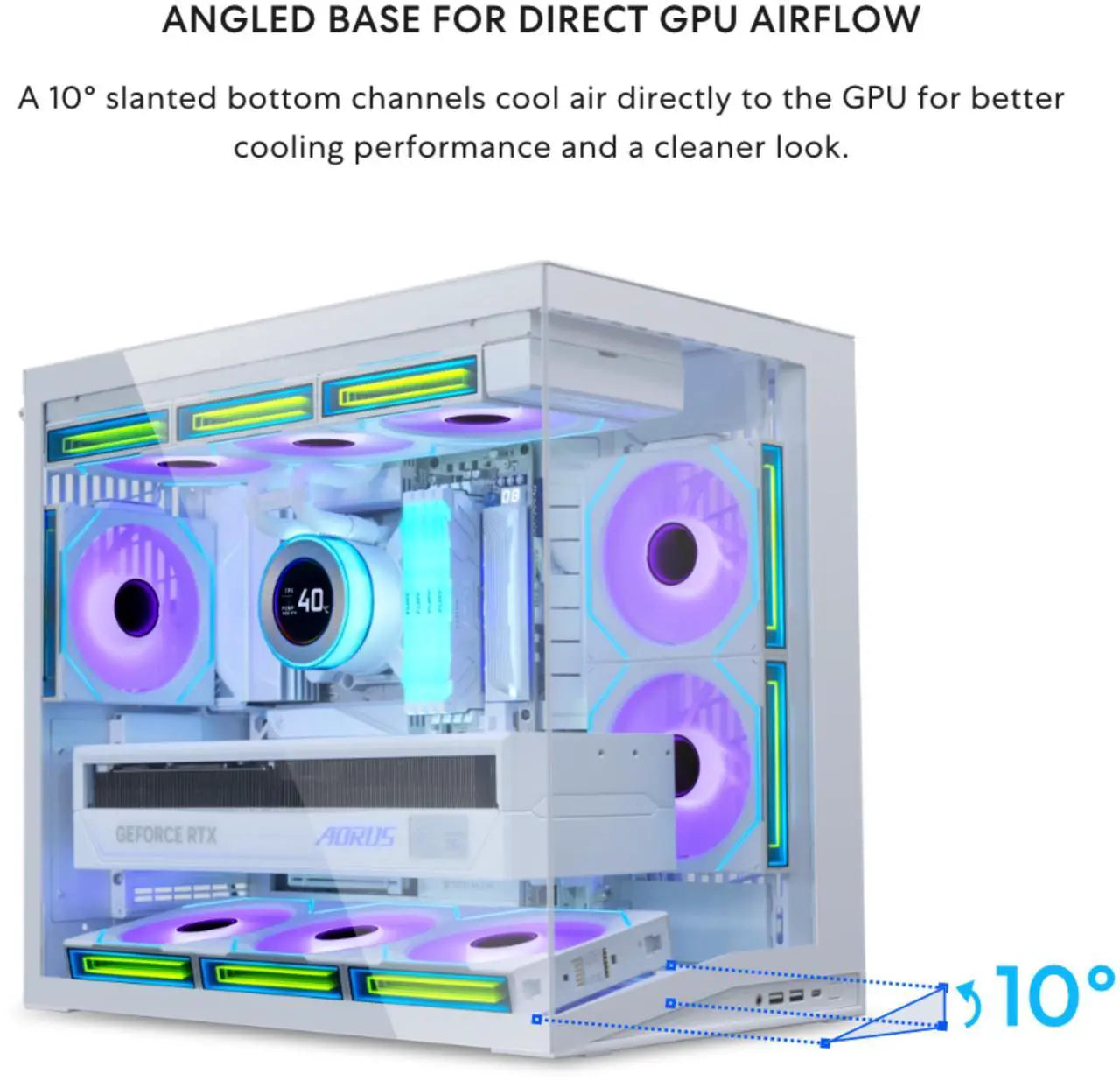 Lian Li O11D MINI V2 Compact ATX Mid-Tower Airflow Computer Case - White - G99.O11DMIV2W.WH.00