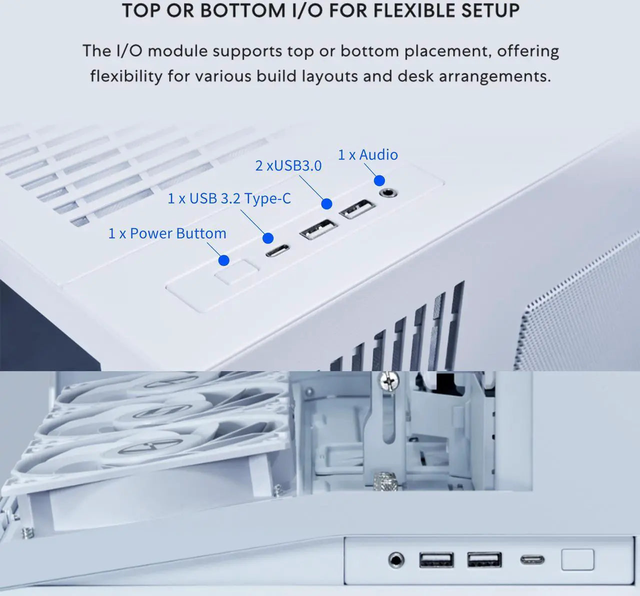 Lian Li O11D MINI V2 Compact ATX Mid-Tower Airflow Computer Case - White - G99.O11DMIV2W.WH.00
