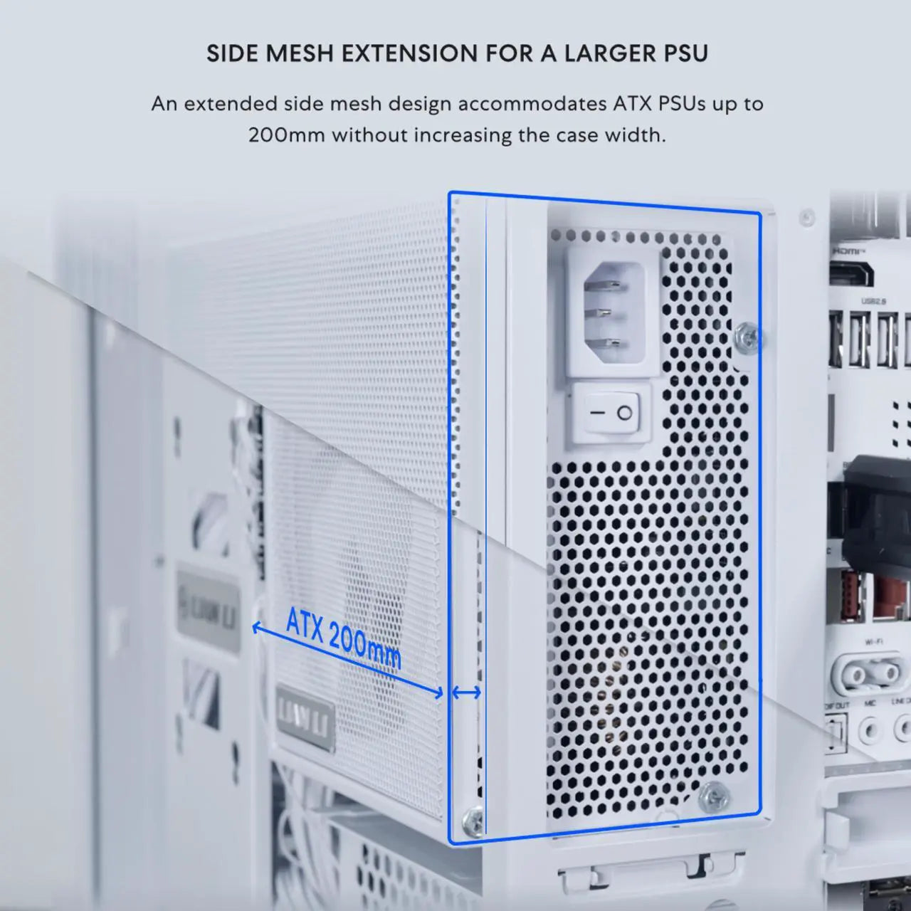 Lian Li O11D MINI V2 Compact ATX Mid-Tower Airflow Computer Case - White - G99.O11DMIV2W.WH.00
