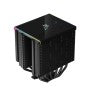 DEEPCOOL AK620 DIGITAL PERFORMANCE AIR COOLER, DUAL-TOWER LAYOUT, REAL-TIME CPU STATUS SCREEN, 6 COPPER HEAT PIPES, 260W HEAT DISSIPATION, TWIN 120MM FDB FANS, ALL BLACK DESIGN