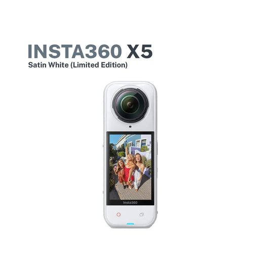Insta360 X5 Satin White - Waterproof 8K 360° Action Camera