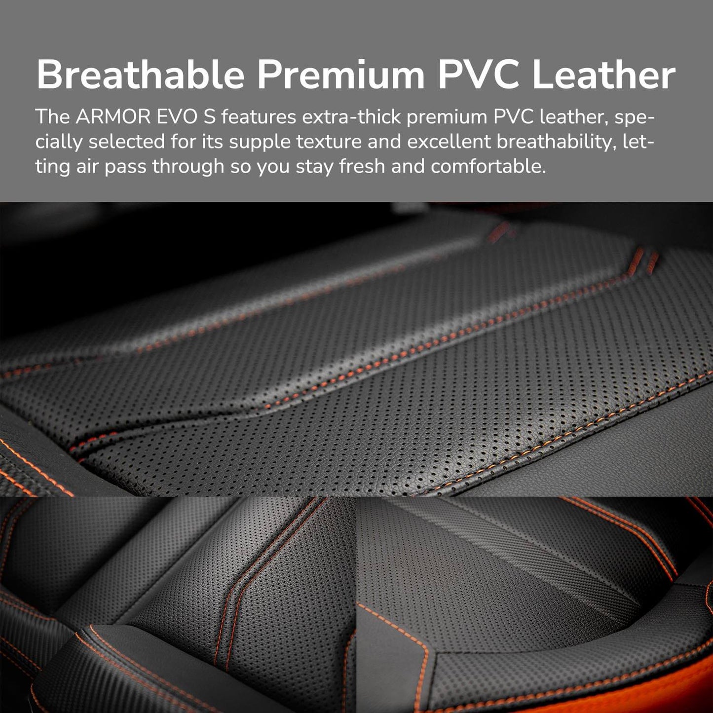 Cougar Armor EVO S Gaming Chair, Ergonomic Design, Premium PVC Leather, Adjustable Armrests, 160° Reclining Backrest, High-Density Foam, 5-Star Base,Orange.