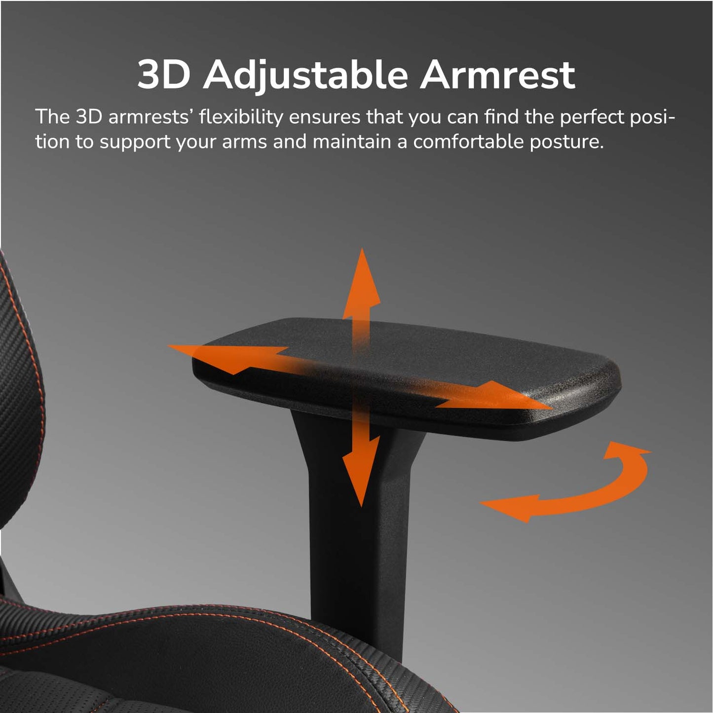 Cougar Armor EVO S Gaming Chair, Ergonomic Design, Premium PVC Leather, Adjustable Armrests, 160° Reclining Backrest, High-Density Foam, 5-Star Base,Orange.