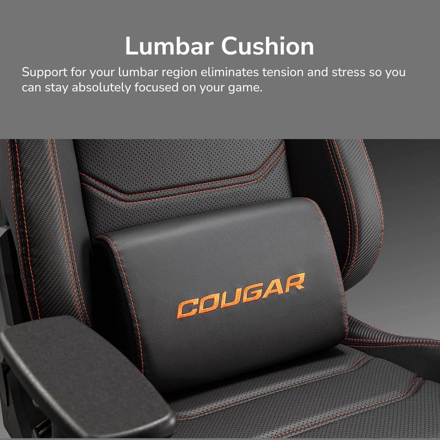 Cougar Armor EVO S Gaming Chair, Ergonomic Design, Premium PVC Leather, Adjustable Armrests, 160° Reclining Backrest, High-Density Foam, 5-Star Base,Orange.