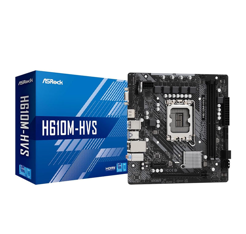 ASROCK H610M-HVS LGA 1700 INTEL H610 SATA 6GB/S DDR4 MICRO ATX MOTHERBOARD