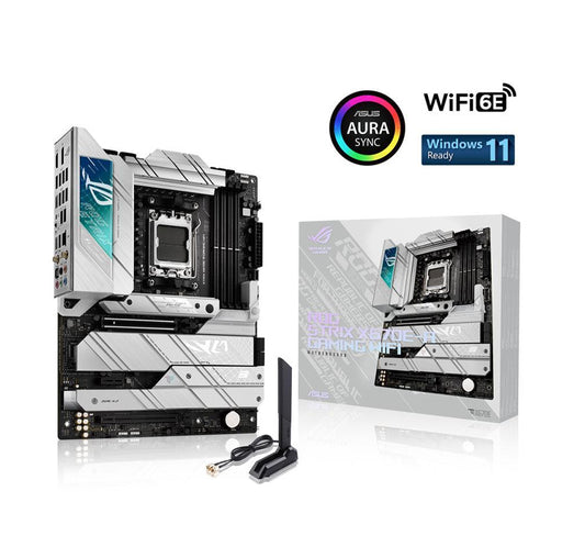 ASUS ROG STRIX X670E-A GAMING WIFI 6E SOCKET AM5 (LGA 1718) RYZEN 7000 GAMING MOTHERBOARD(16 + 2 POWER STAGES, PCIE 5.0, DDR5 SUPPORT, FOUR M.2 SLOTS WITH HEATSINKS, USB 3.2 GEN 2X2, WIFI 6E, AI COOLING II, AND AURA SYNC )