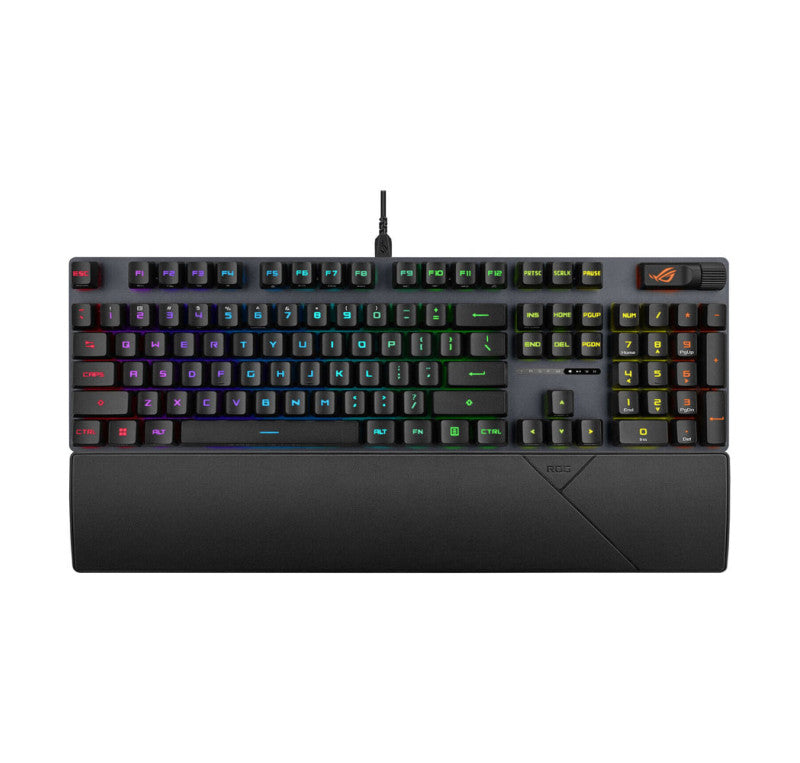 ASUS ROG Strix Scope II X Wired USB Mechanical Gaming Keyboard – 100% Full-Size, Hot Swappable Pre-lubed ROG NX Snow V2 Linear Switches, PBT Keycaps, RGB, PC/Mac Support - Black