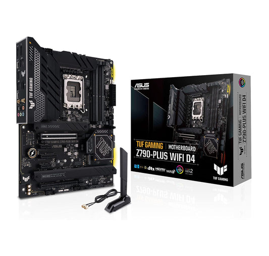 ASUS TUF Gaming Z790-Plus WiFi D4 LGA 1700(Intel®12th&13th Gen) ATX Gaming Motherboard(PCIe 5.0, DDR4,4xM.2 Slots,16+1 DrMOS, WiFi 6,2.5Gb LAN, Front USB 3.2 Gen 2 Type-C®, Thunderbolt 4/USB4)