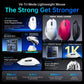 ATTACK SHARK V6 Ultra-Light Wireless Gaming Mouse, 40g Superlight, RGB Magnetic Charging Dock, 25,000 DPI PixArt PAW3311, Tri-Mode Connectivity, Black