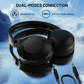 ATTACK SHARK G300 ANC Wireless Headphones, Active Noise Cancelling, Foldable Ultra-Light Design, 40mm Neodymium Drivers, & Dual-Mode Connectivity, Black