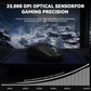 ATTACK SHARK G3 Pro Wireless Gaming Mouse with Magnetic Charging Dock, 59g Ultra-Lightweight, PAW3311 25K DPI Sensor, Omron 100M Switches, & Tri-Mode, Black