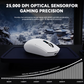 ATTACK SHARK G3 Pro Wireless Gaming Mouse with Magnetic Charging Dock, 59g Ultra-Lightweight, PAW3311 25K DPI Sensor, Omron 100M Switches, & Tri-Mode, White