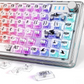 ATTACK SHARK K75 Transparent Mechanical Keyboard, Wired, TKL Gasket Mount, QMK/VIA Support, & Custom Coiled Cable, White