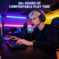 ATTACK SHARK L80 PRO Wireless Gaming Headset, 20ms Ultra-Low Latency, 203g Featherweight Design, Dual Mics, & Tri-Mode Connectivity, Black