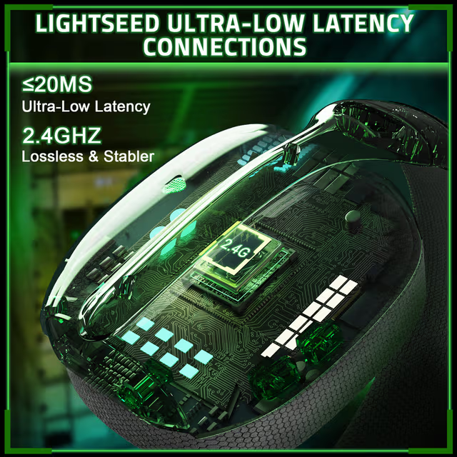 ATTACK SHARK L80 PRO Wireless Gaming Headset, 20ms Ultra-Low Latency, 203g Featherweight Design, Dual Mics, & Tri-Mode Connectivity, White