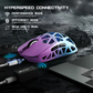 ATTACK SHARK R2 Magnesium Alloy Wireless Gaming Mouse, 45g Superlight, 8K Polling, (Not Include the Charging Dock), PAW3950 Flagship Sensor, & 42,000 DPI, Iridescent, Purple & Blue