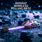 ATTACK SHARK R2 Magnesium Alloy Wireless Gaming Mouse, 45g Superlight, 8K Polling, (Not Include the Charging Dock), PAW3950 Flagship Sensor, & 42,000 DPI, Iridescent, Purple & Blue