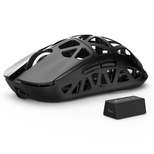 ATTACK SHARK R2 Magnesium Alloy Wireless Gaming Mouse, 45g Superlight, 8K Polling, (Not Include the Charging Dock), PAW3950 Flagship Sensor, & 42,000 DPI, Iridescent, Black Games Corner 