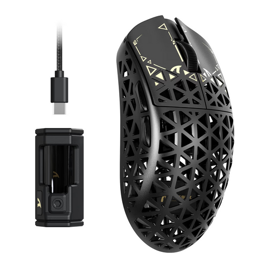 ATTACK SHARK R5 Ultra Carbon Fiber Wireless Gaming Mouse, 39g World-Class Superlight, 8K Polling, 42,000 DPI PAW3950MAX Sensor, Black Games Corner 