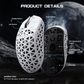 ATTACK SHARK R5 Ultra Carbon Fiber Wireless Gaming Mouse, 39g World-Class Superlight, 8K Polling, 42,000 DPI PAW3950MAX Sensor, White