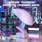 ATTACK SHARK X1 Wireless Gaming Mouse with Touchpad RGB Charging Dock, 53g Ultra-Light, 40K DPI PAW3395PRO Sensor, & 100M Omron Switches, White